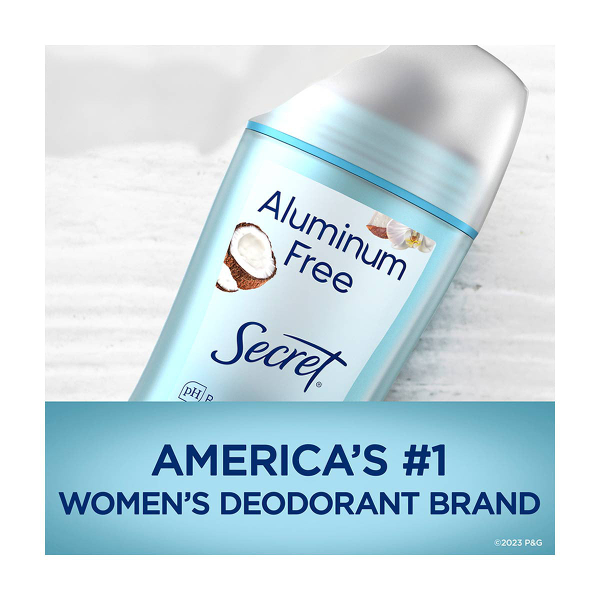 Secret Aluminum Free Deodorant for Women, Coconut, 2.4 oz