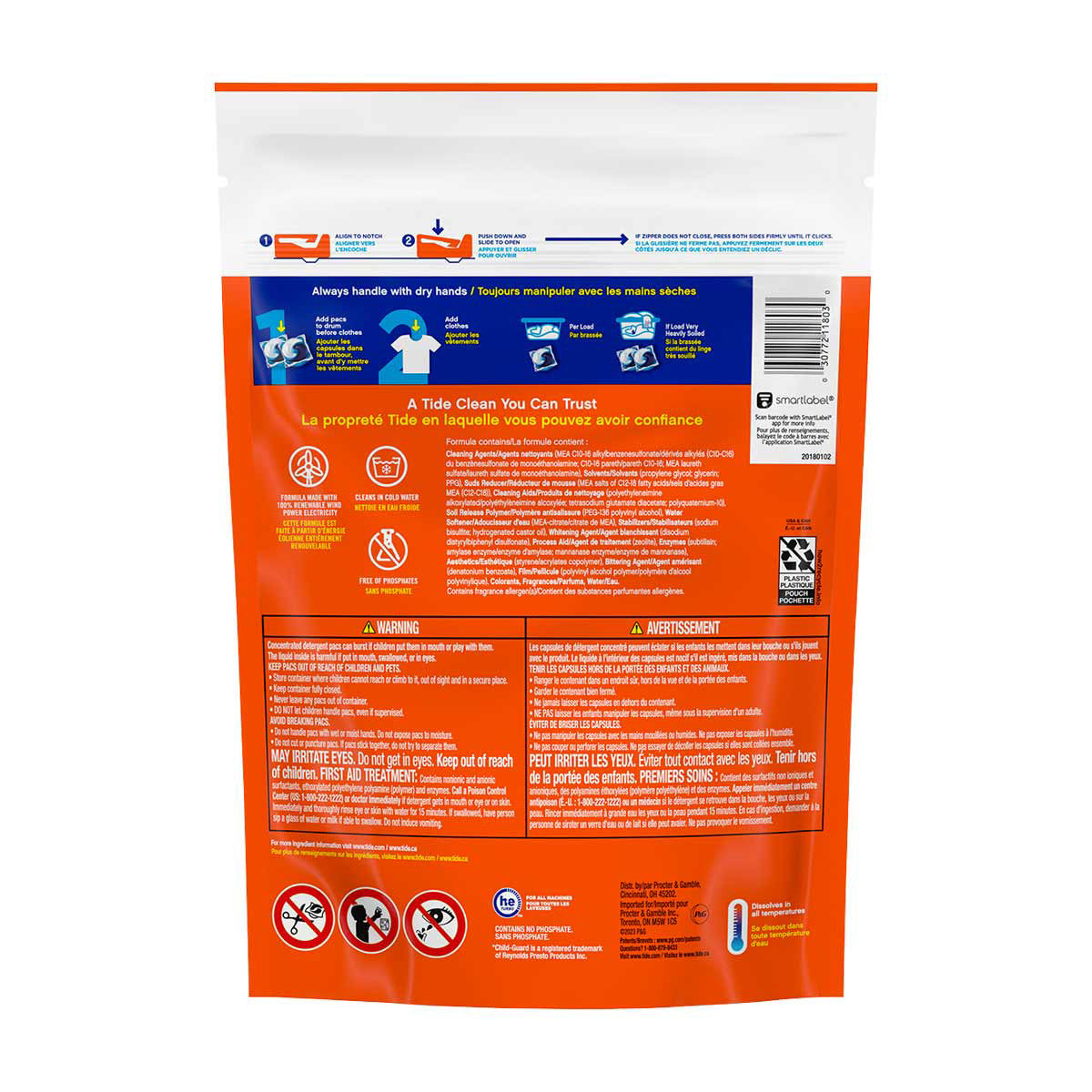 Tide Power PODs + Downy Laundry Detergent Pods, 18 Count, Soft Boosters + April Fresh