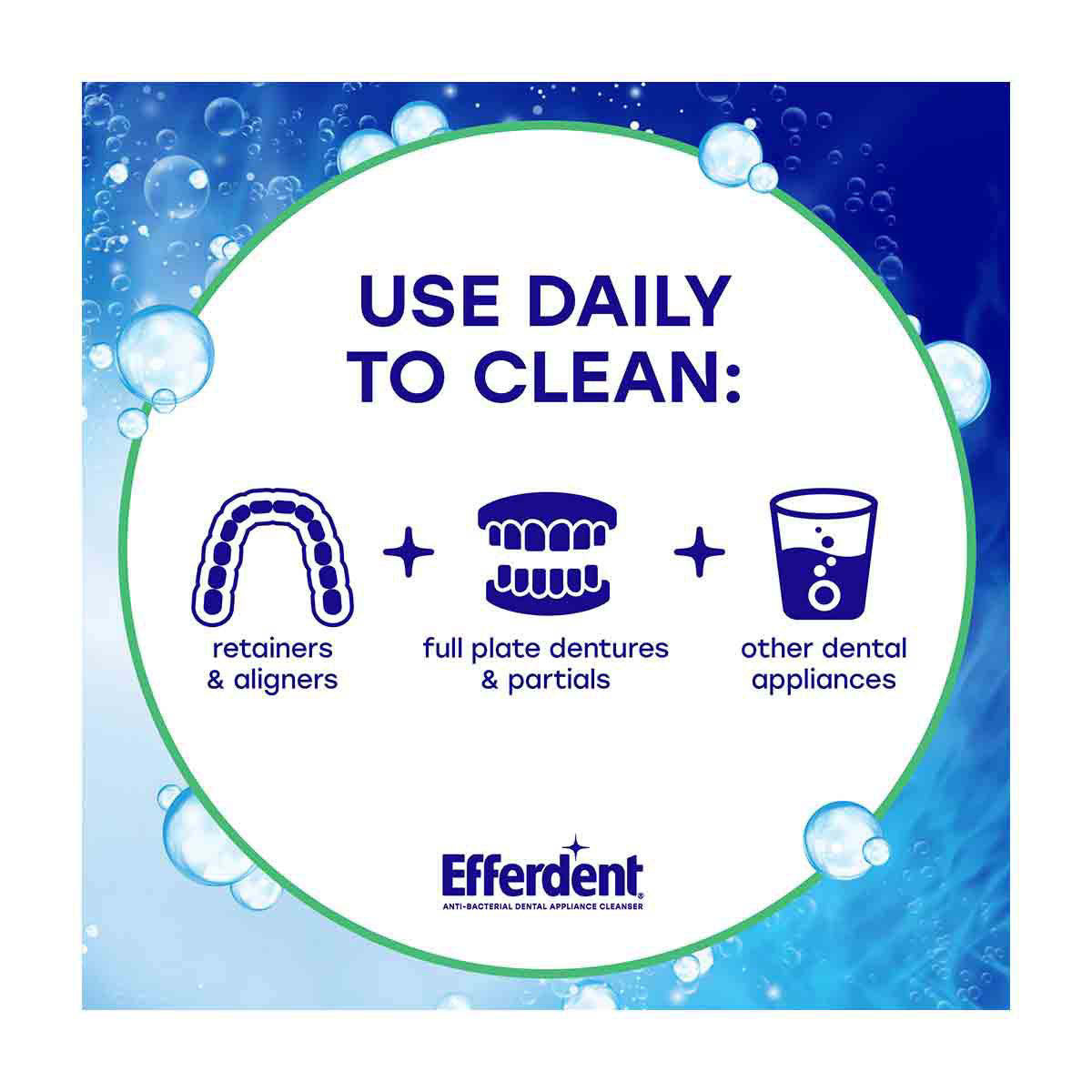 Efferdent Denture & Retainer Cleanser Tablets, Fresh & Clean, Minty Fresh, 90 Tablets