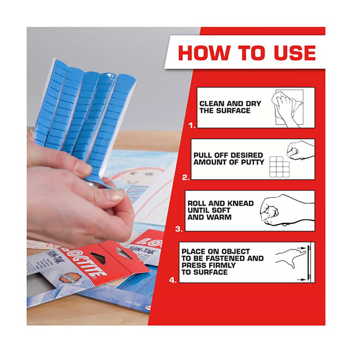Loctite Fun-Tak Mounting Tabs, 80 ct