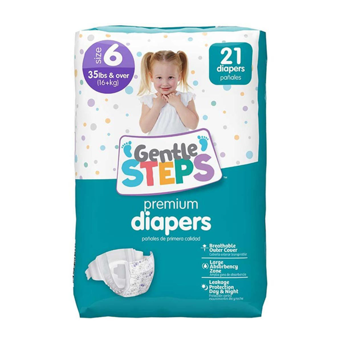 Gentle Steps Premium Diapers, Size 6 - 23 ct