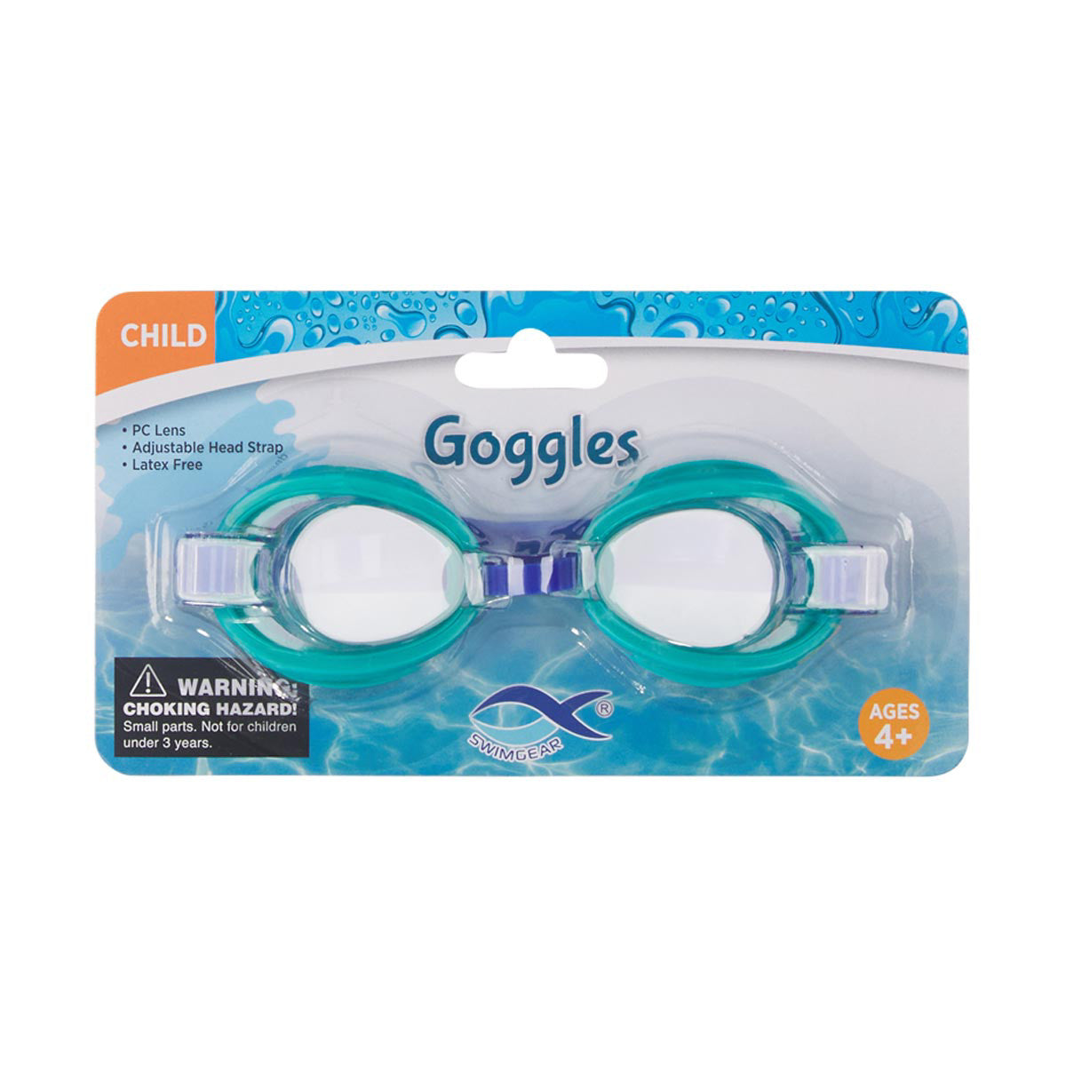 Kids Adjustable Strap Swim Goggles, 1 ct - Assorted