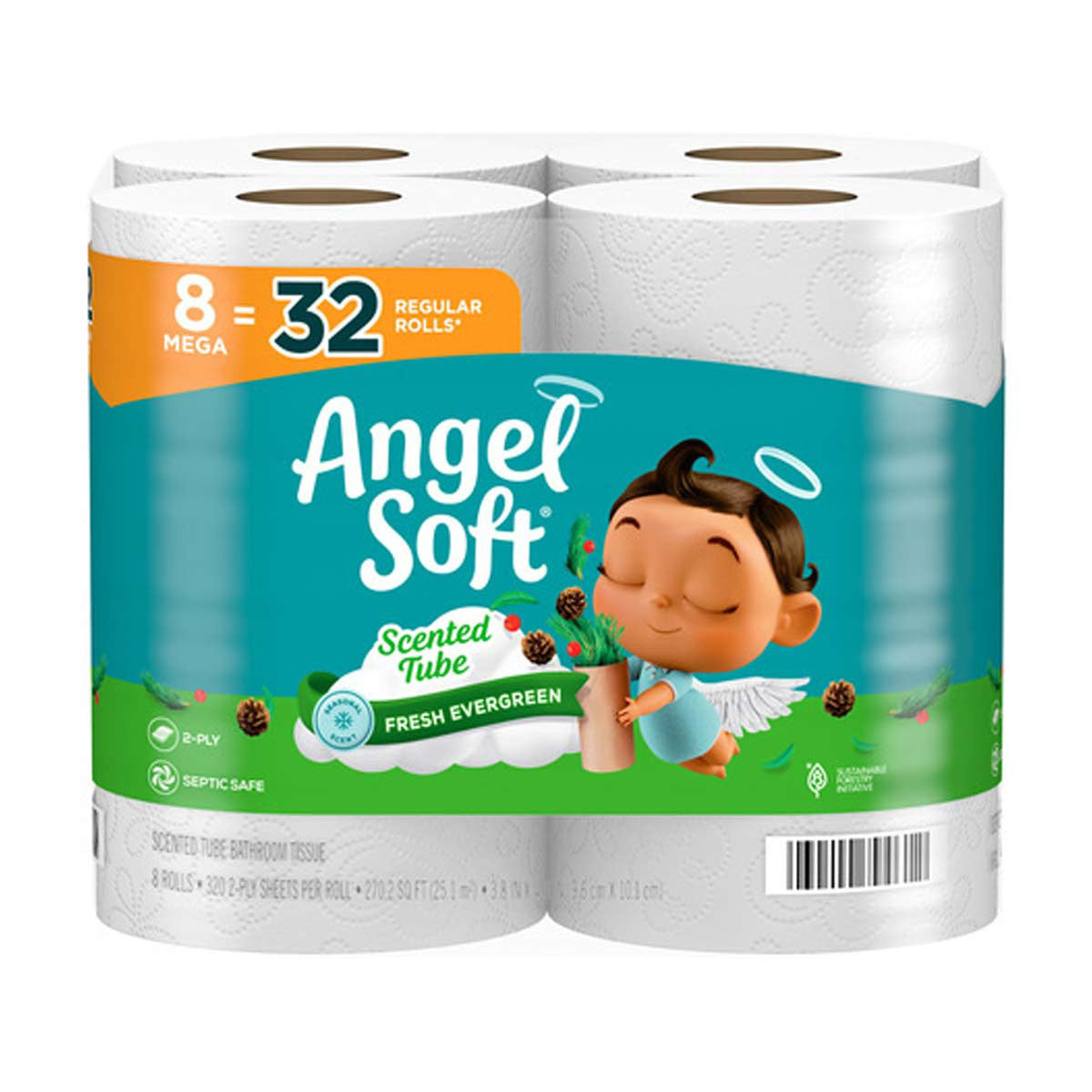 Angel Soft Toilet Paper Mega Rolls, Seasonal Scent, 8 ct