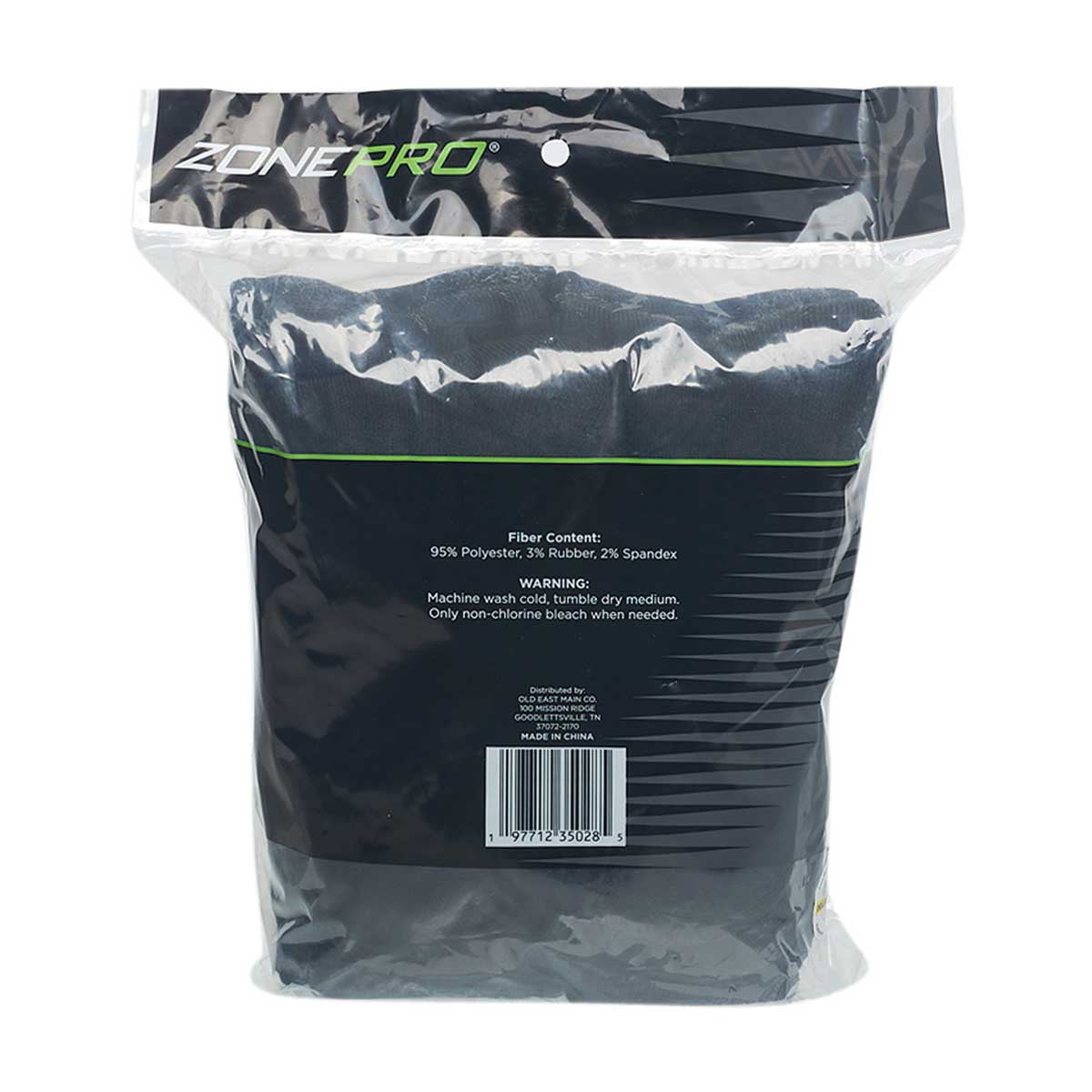 Zone Pro Men's Half Cushion Crew Socks, Shoe Size 6-12, Black, 10 pk