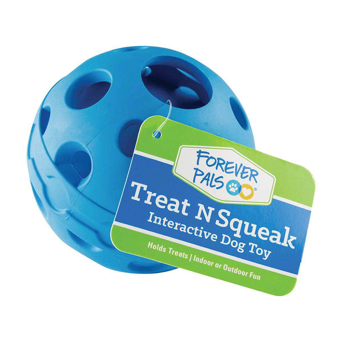 Forever Pals Treat N Squeak Interactive Dog Toy, Blue