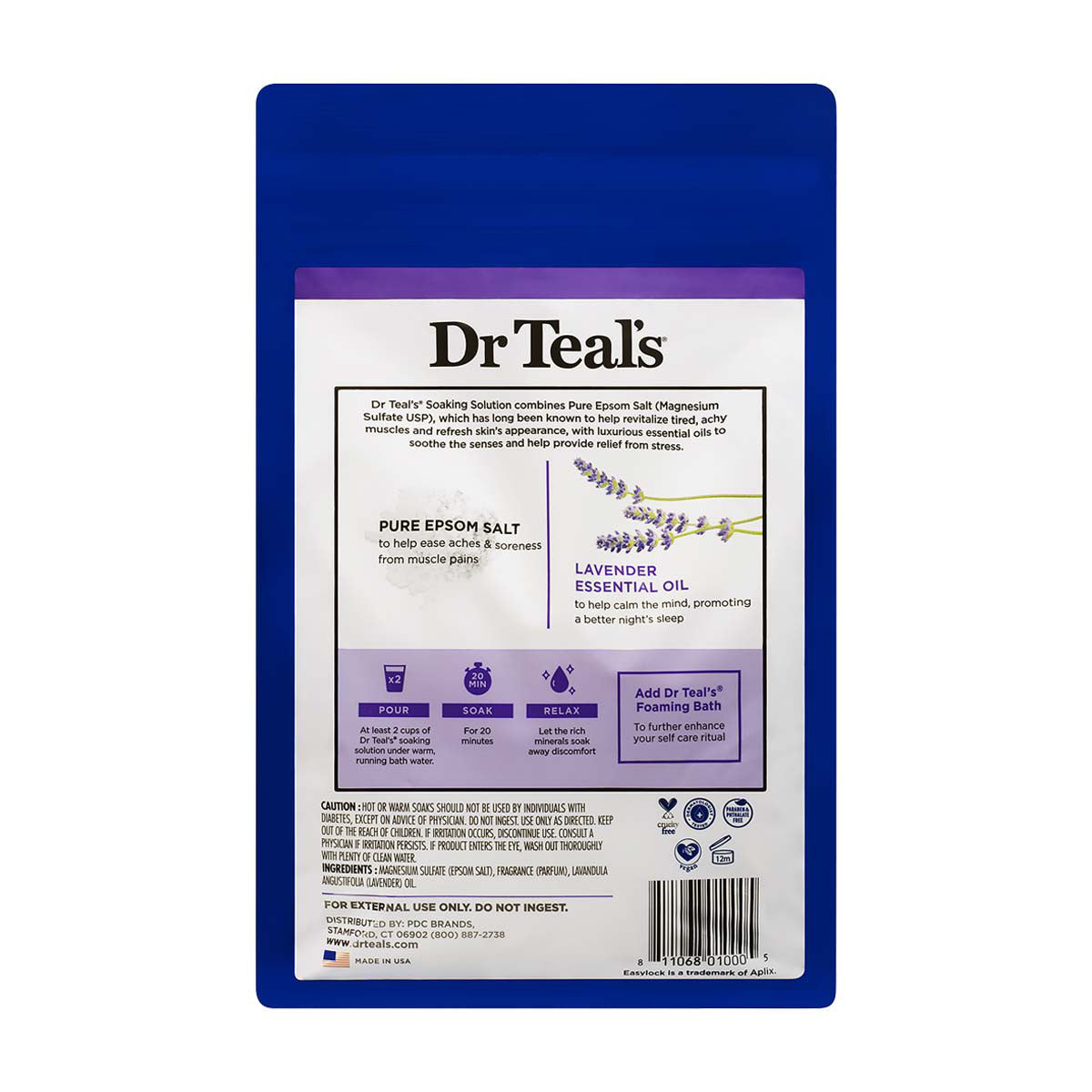 Dr Teal's Pure Epsom Salt Soaking Solution with Lavender 3 lb