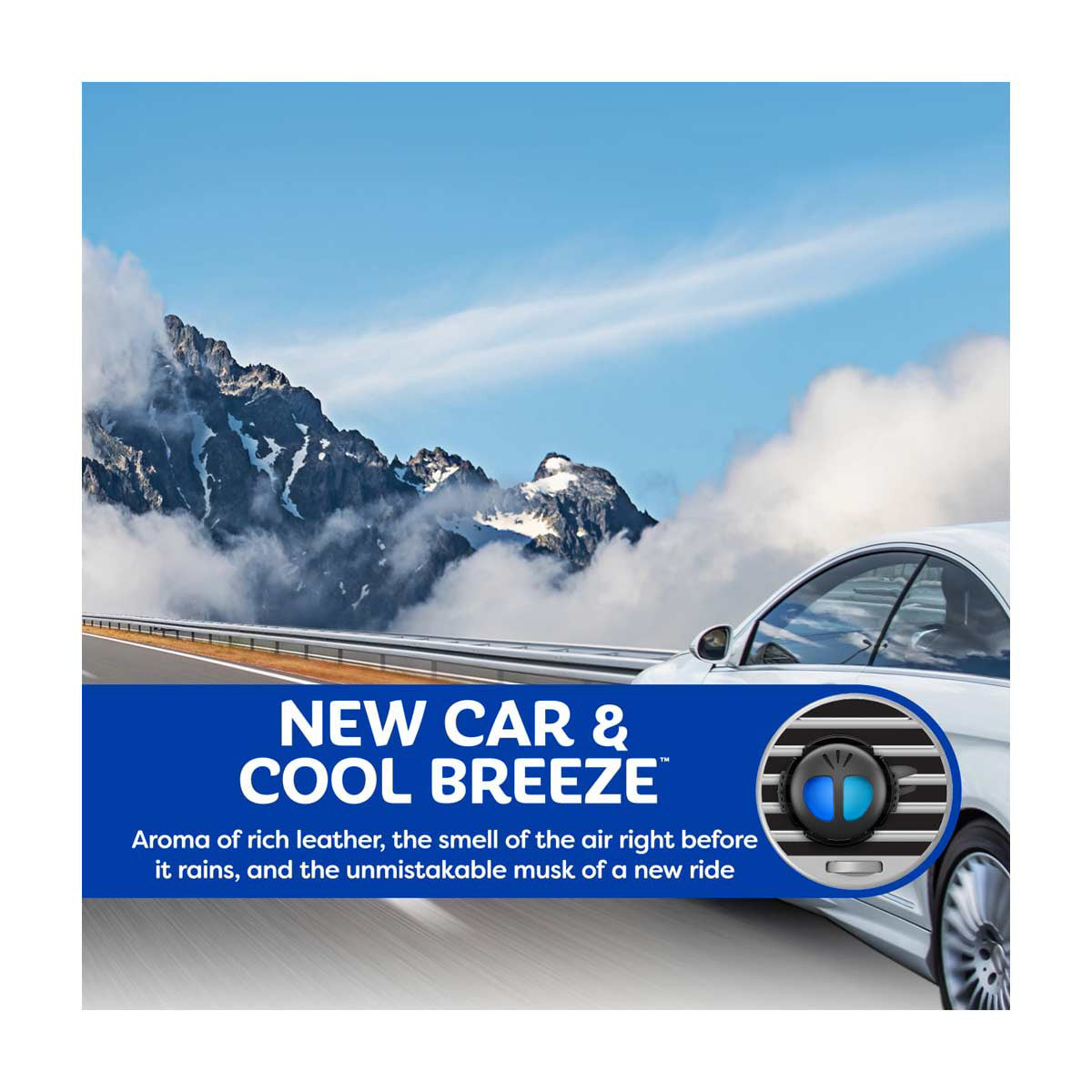 Refresh Your Car Air Freshener Diffuser, New Car/Cool Breeze, 2 ct