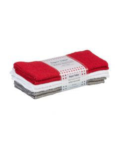 Super Value 18-Pack Multi-Purpose Washcloths, 100% Cotton, 11 in x 11 in, Assorted