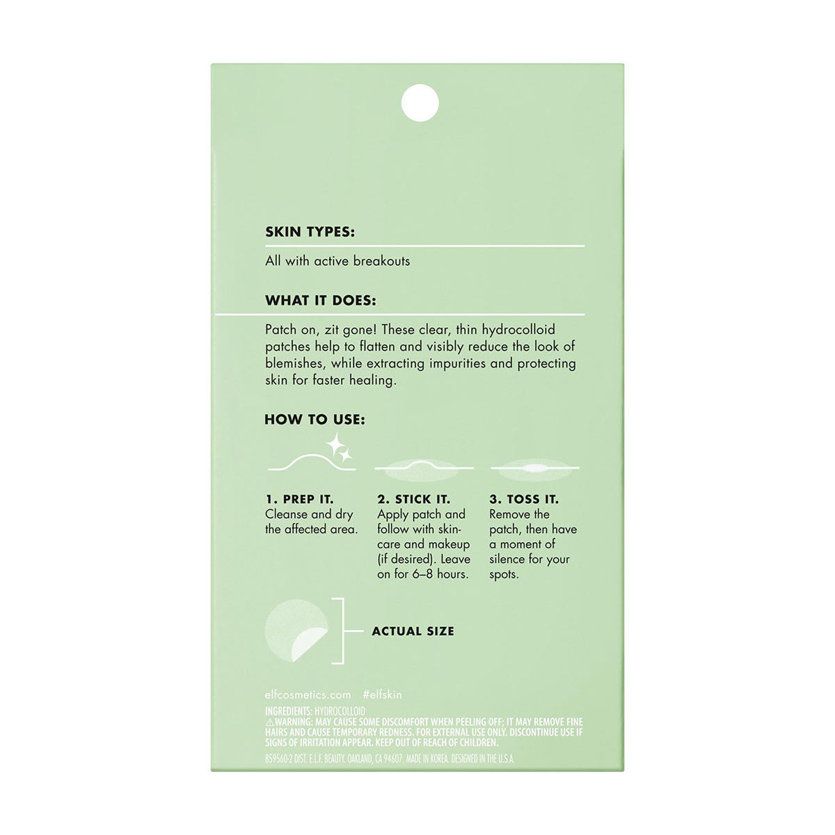 e.l.f. SKIN Blemish Breakthrough Stick It to Zits Pimple Patches, 36 ct
