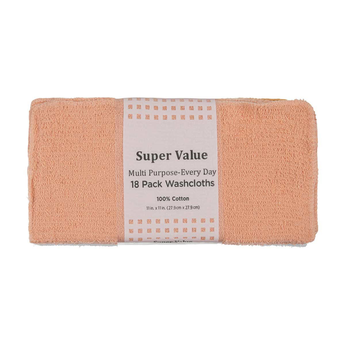 Super Value Multi Purpose-Every Day Washcloths, 18 ct- Assorted