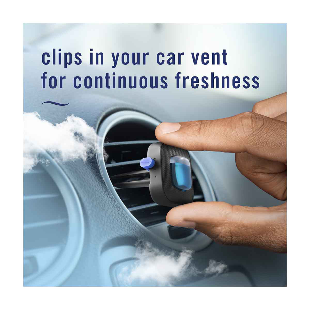 Febreze AUTO Air Freshener, Odor-Fighting Automotive Vent Clip, Evening Woods Scent, 1 Count