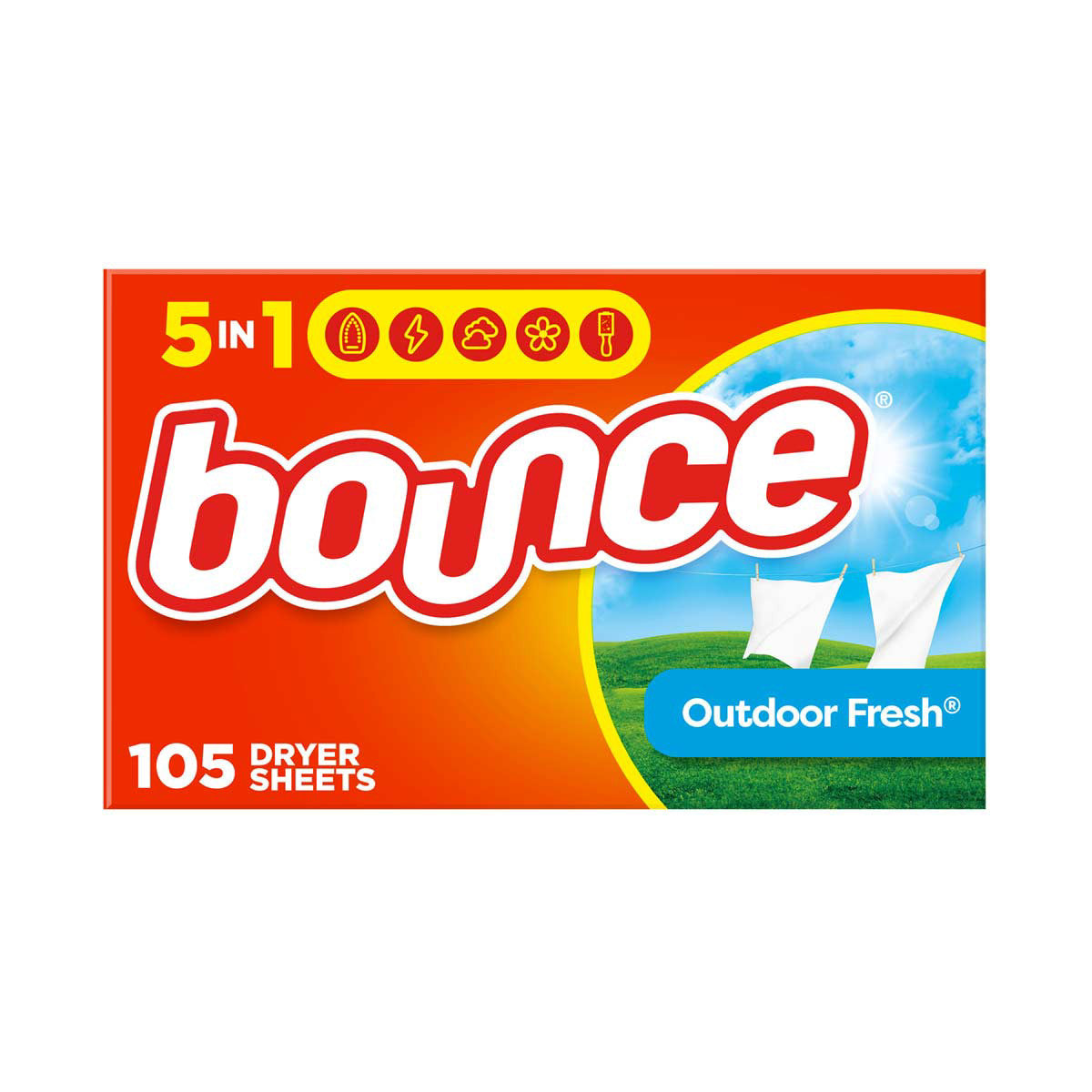 Bounce Outdoor Fresh Dryer Sheets, 105 ct