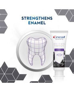 Crest 3D White Toothpaste Whitening Therapy Charcoal Deep Clean Toothpaste, Invigorating Mint, 2.8 oz.