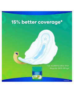 Always Ultra Thin Feminine Pads with Wings for Women, Size 2, Long Super Absorbency, Unscented, 42 Count