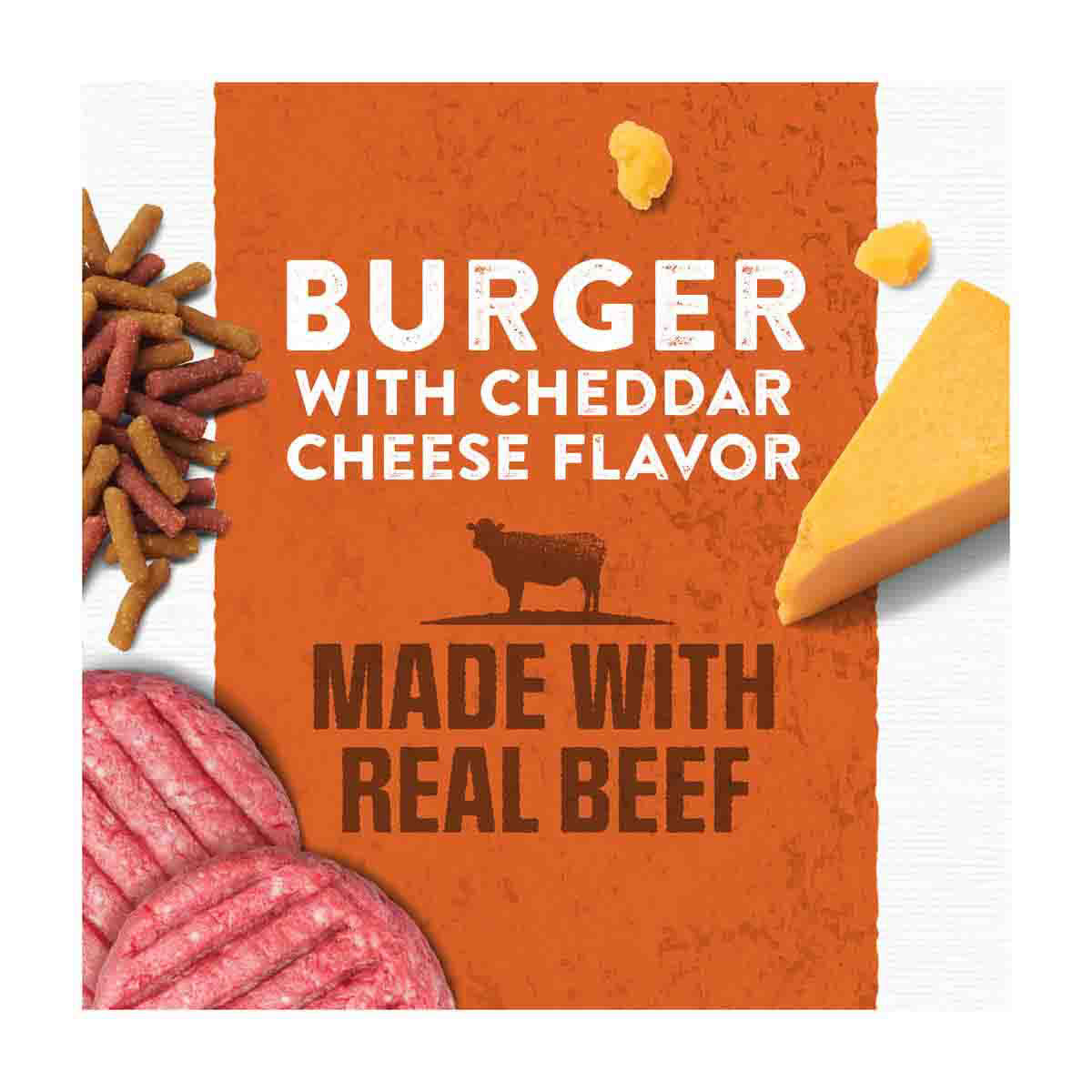 Moist & Meaty Burger with Cheddar Cheese Flavor Soft Dog Food Pouches, 6 ct