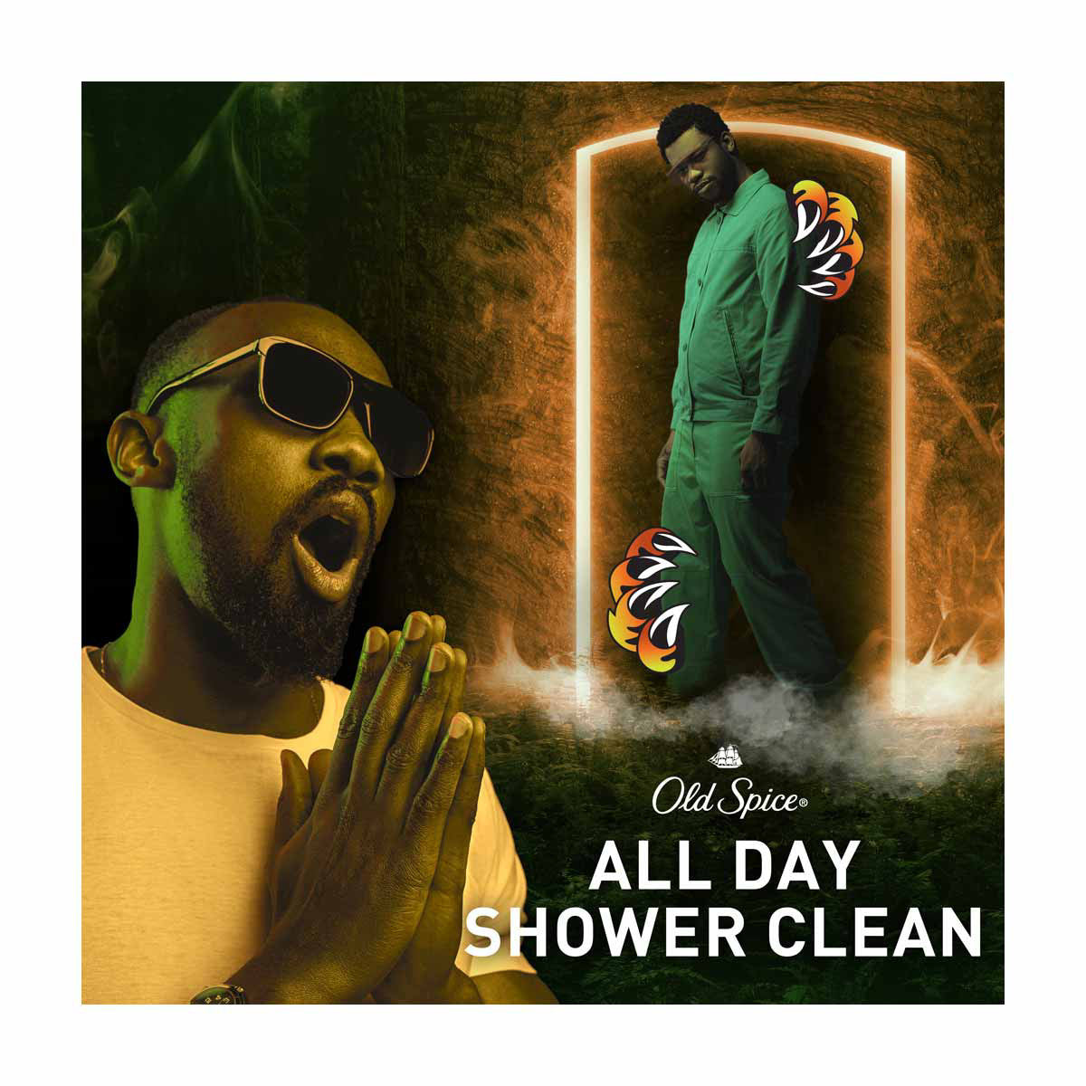 Old Spice Cleansing Body Wash for Men, 24/7 Shower Clean, Bearglove, Crisp Orchard Scent, 16 oz
