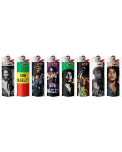 BIC Special Edition Bob Marley Series Lighters, Pocket Style, Customized Lighters With Pictures, Assorted Colors (packaging may vary), 12-Count