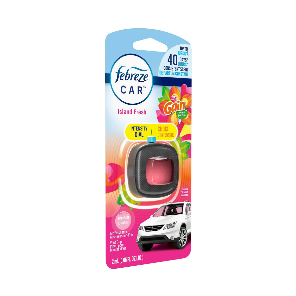 Febreze Car Vent Clip, Gain Island Fresh Scent, 1 ct