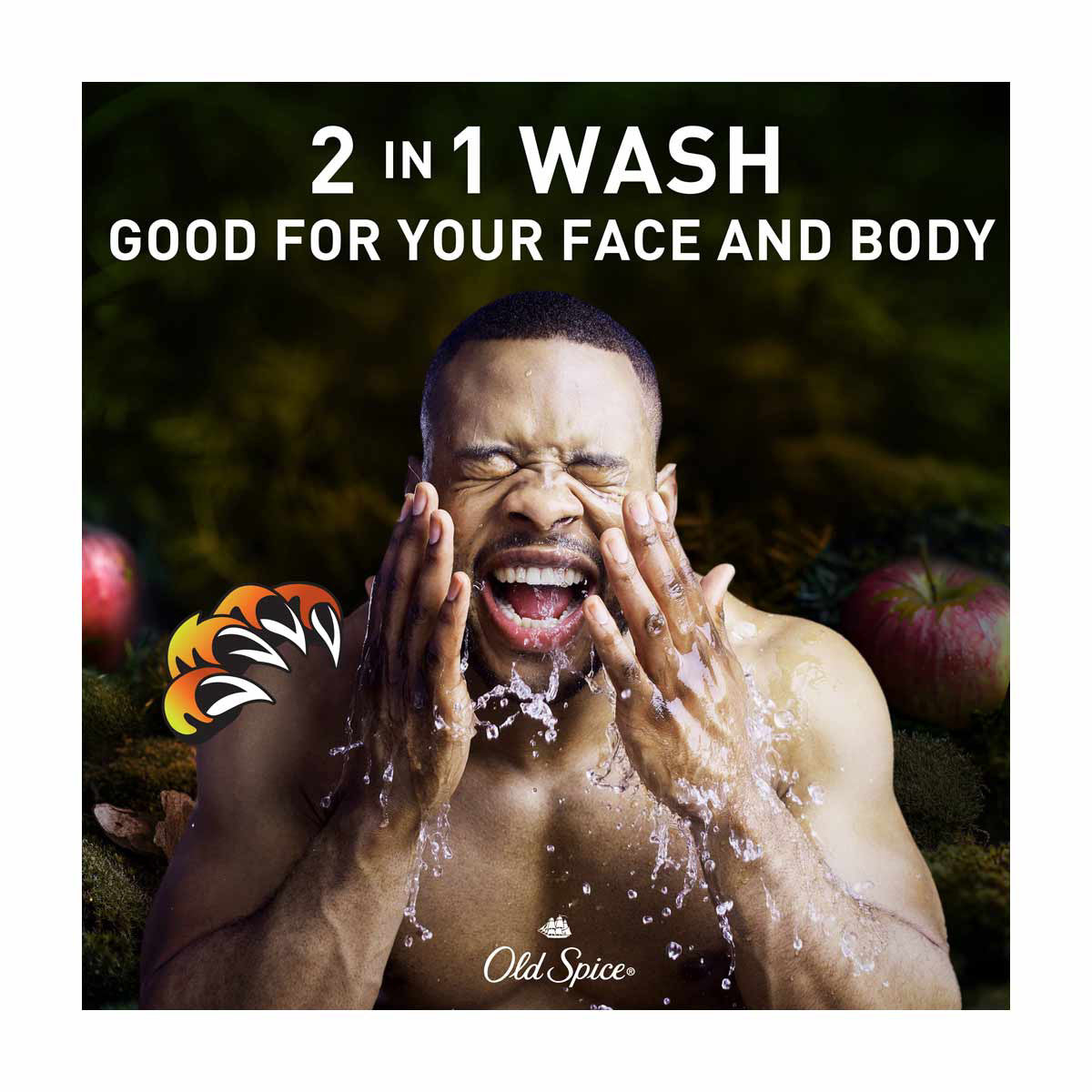 Old Spice Cleansing Body Wash for Men, 24/7 Shower Clean, Bearglove, Crisp Orchard Scent, 16 oz