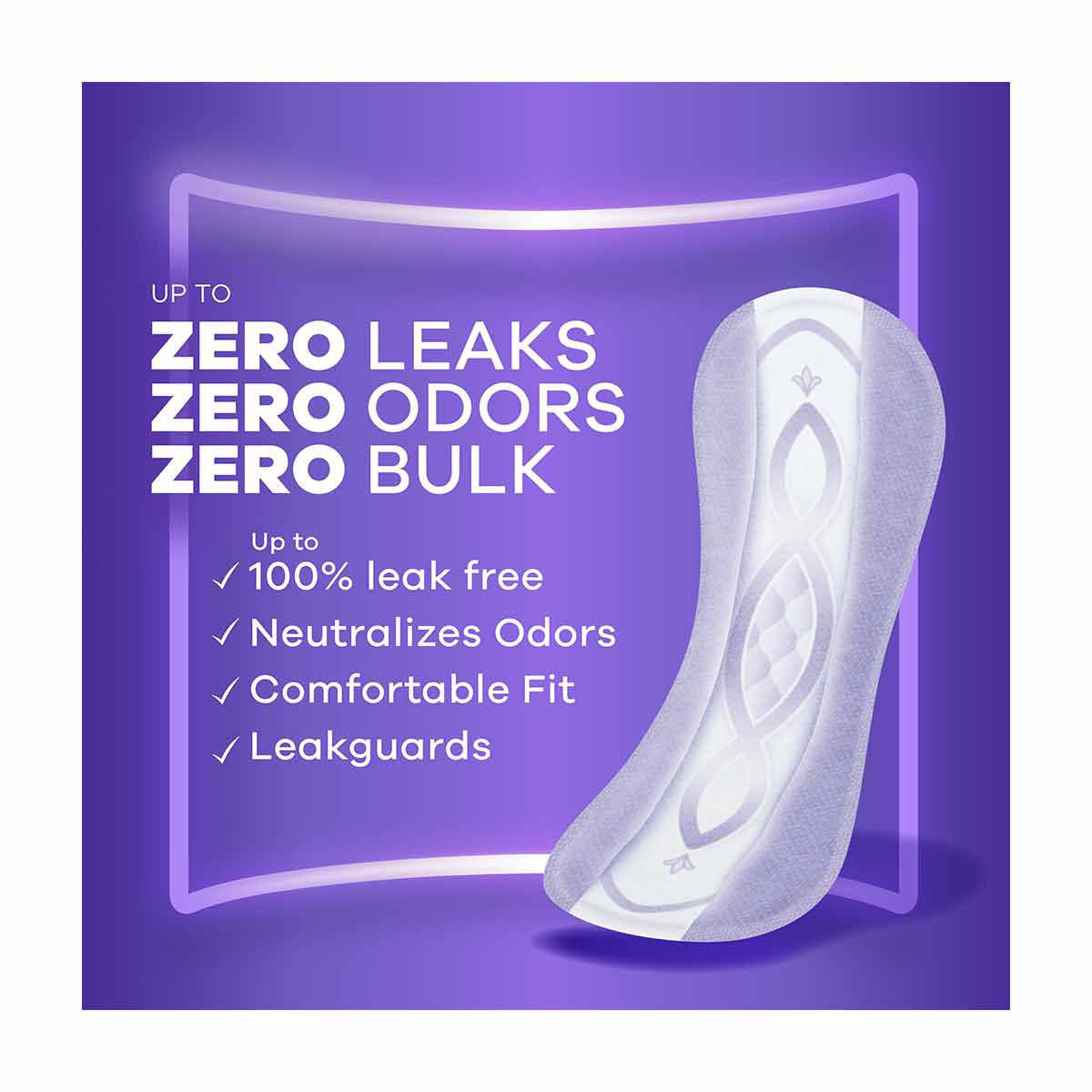 Always Discreet Incontinence Panty Liners for Bladder Leaks, Size 2, Very Light Absorbency, 48 CT