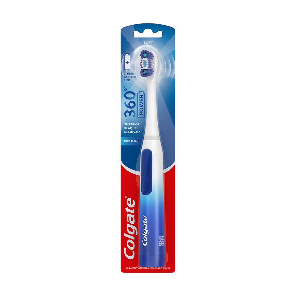 Colgate 360° Power Sonic Toothbrush, Soft Bristles, 1 ct