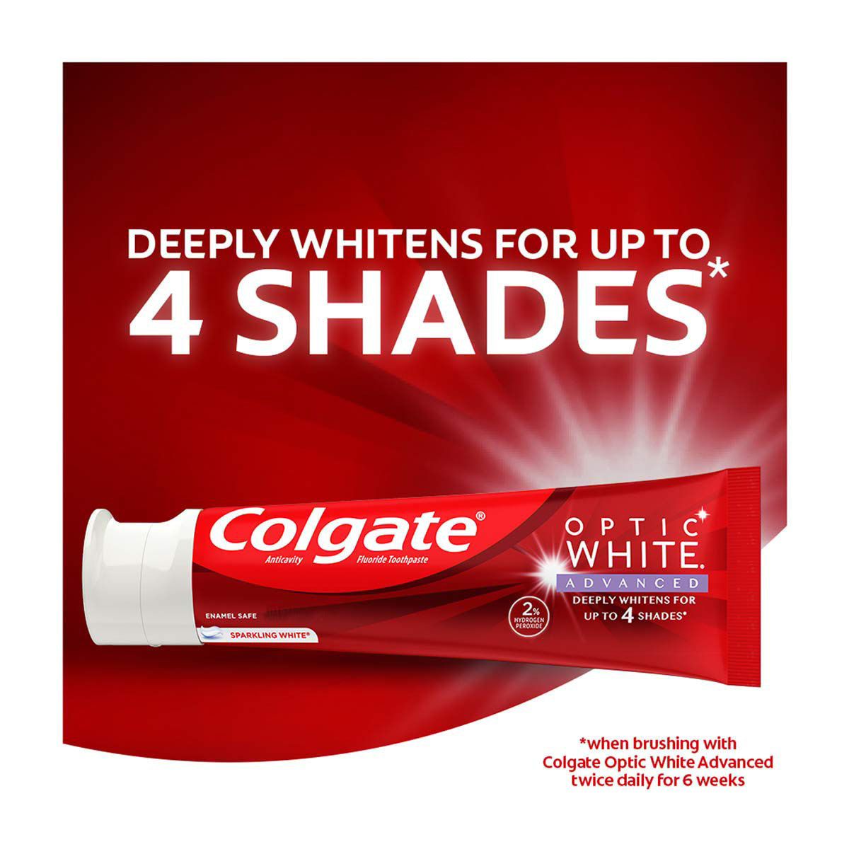 Colgate Optic White Advanced Teeth Whitening Toothpaste - Sparkling White