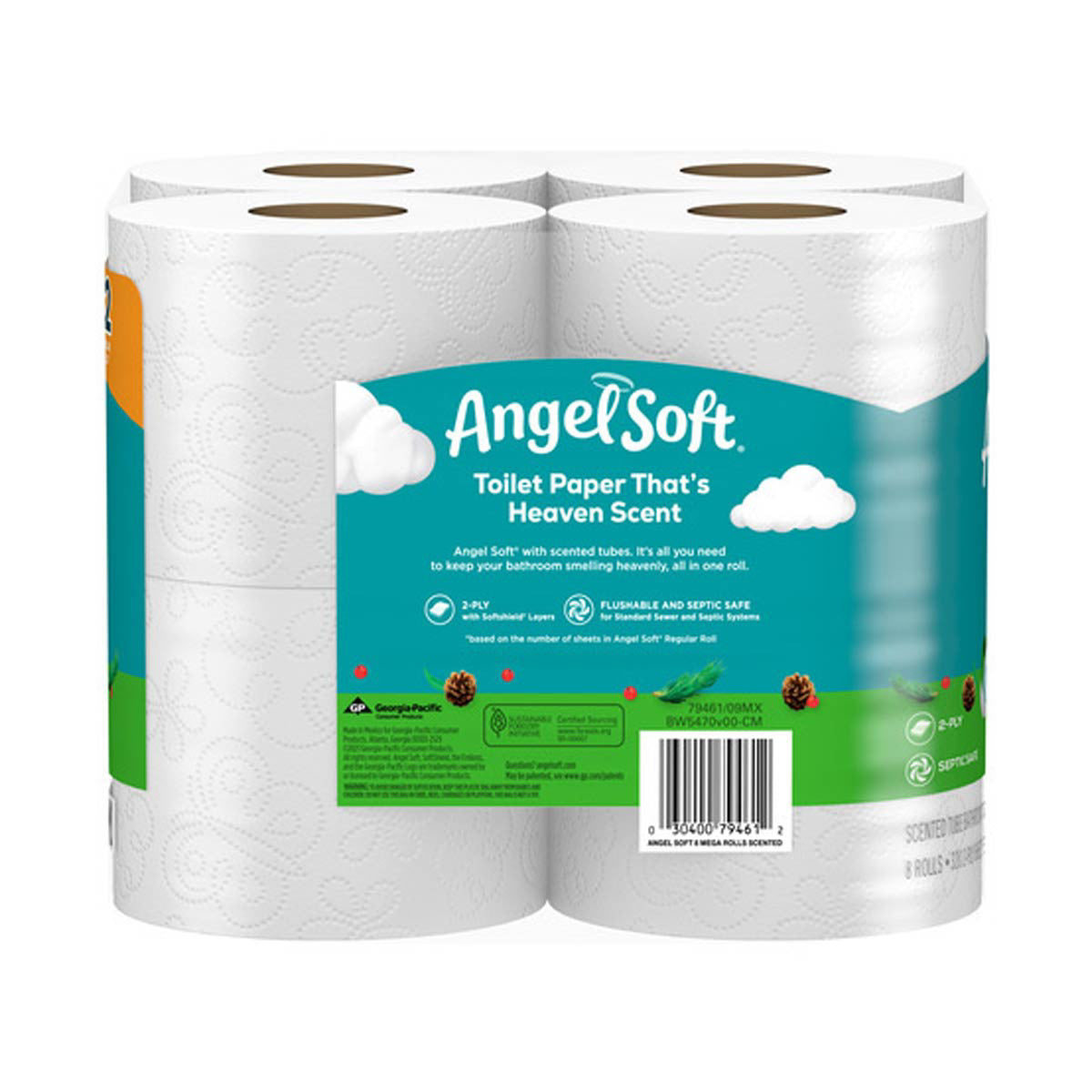 Angel Soft Toilet Paper Mega Rolls, Seasonal Scent, 8 ct