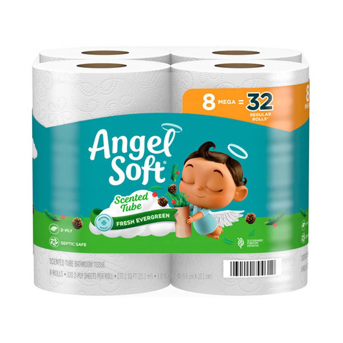Angel Soft Toilet Paper Mega Rolls, Seasonal Scent, 8 ct