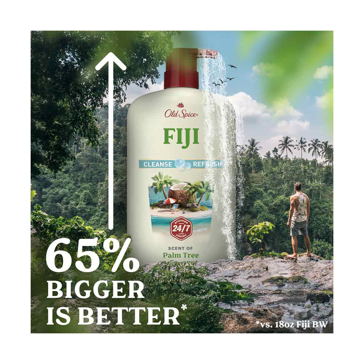 Old Spice Men's Body Wash Fiji with Palm Tree, 24/7 Shower Fresh, 25 oz
