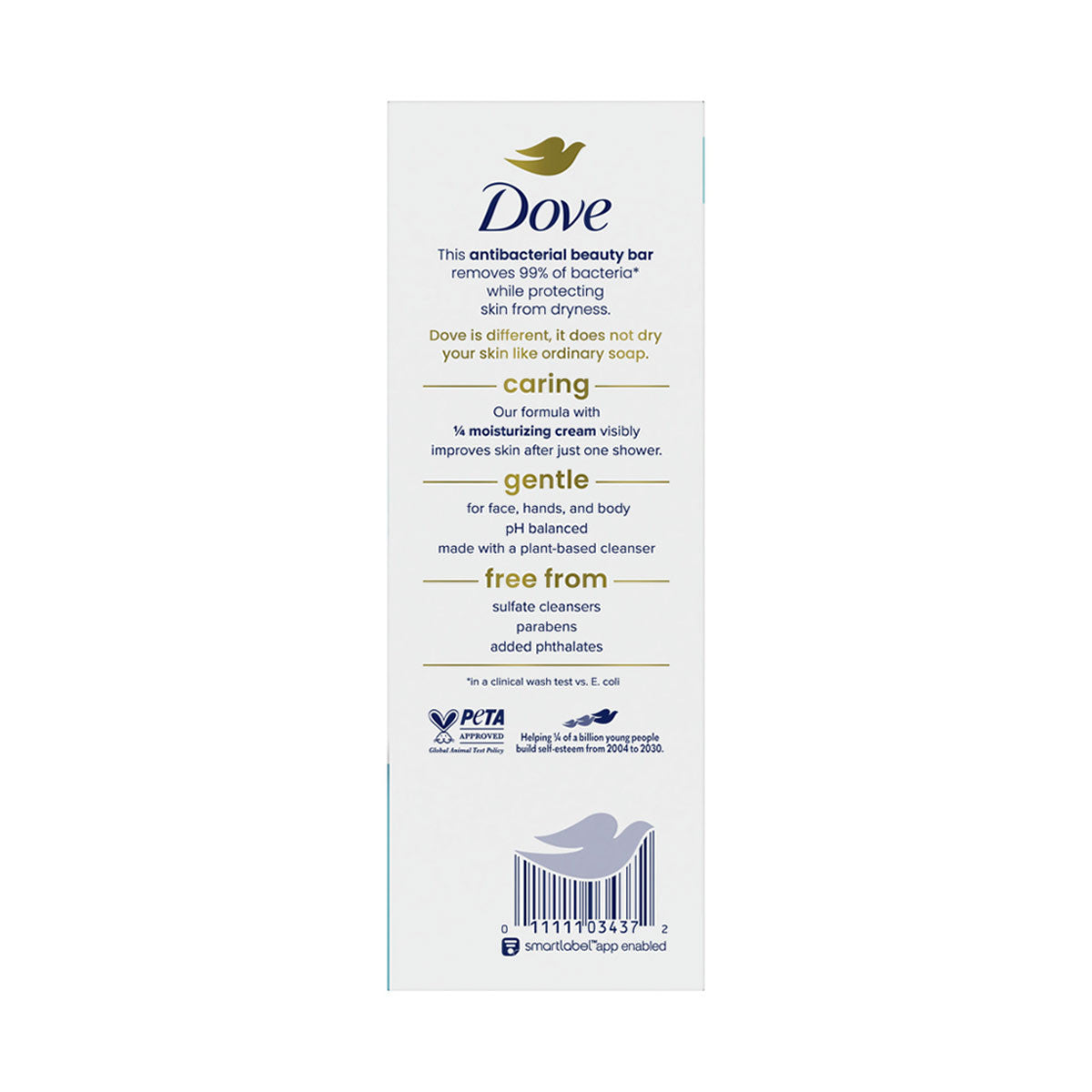 Dove Beauty Bar Soap, Antibacterial Care & Protect, 3.17 oz, 6 ct