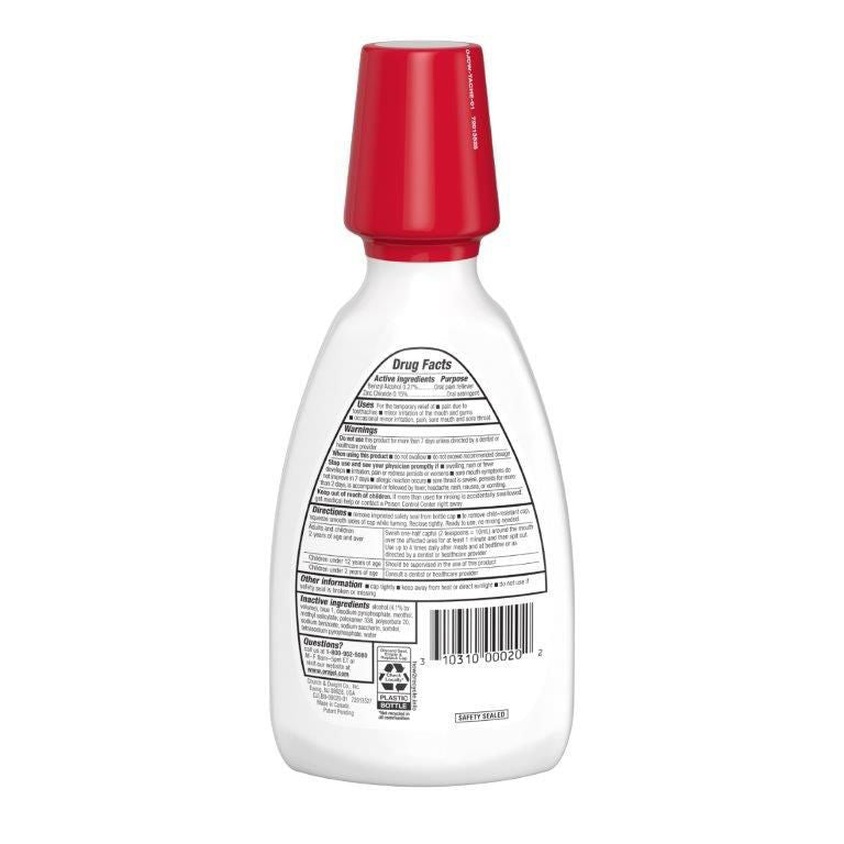 Orajel 2X Medicated Toothache Rinse, Soothing Mint, 8 fl oz