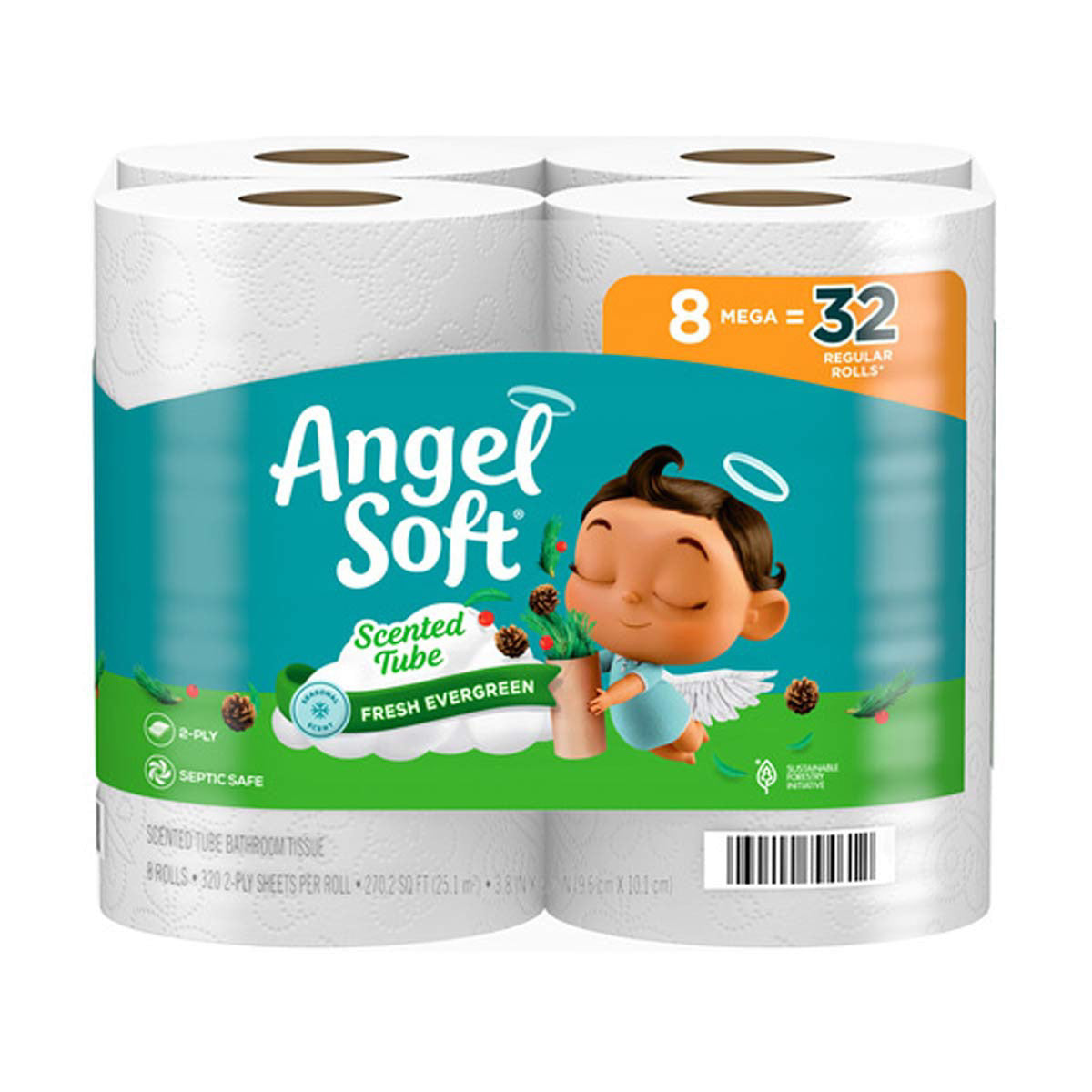 Angel Soft Toilet Paper Mega Rolls, Seasonal Scent, 8 ct