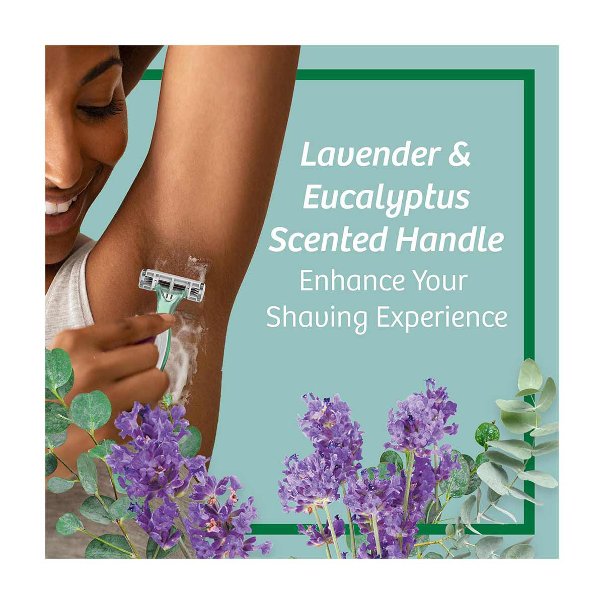 BIC Soleil Escape Women's Disposable Razors With 3 Blades - Lavender & Eucalyptus, 4 ct