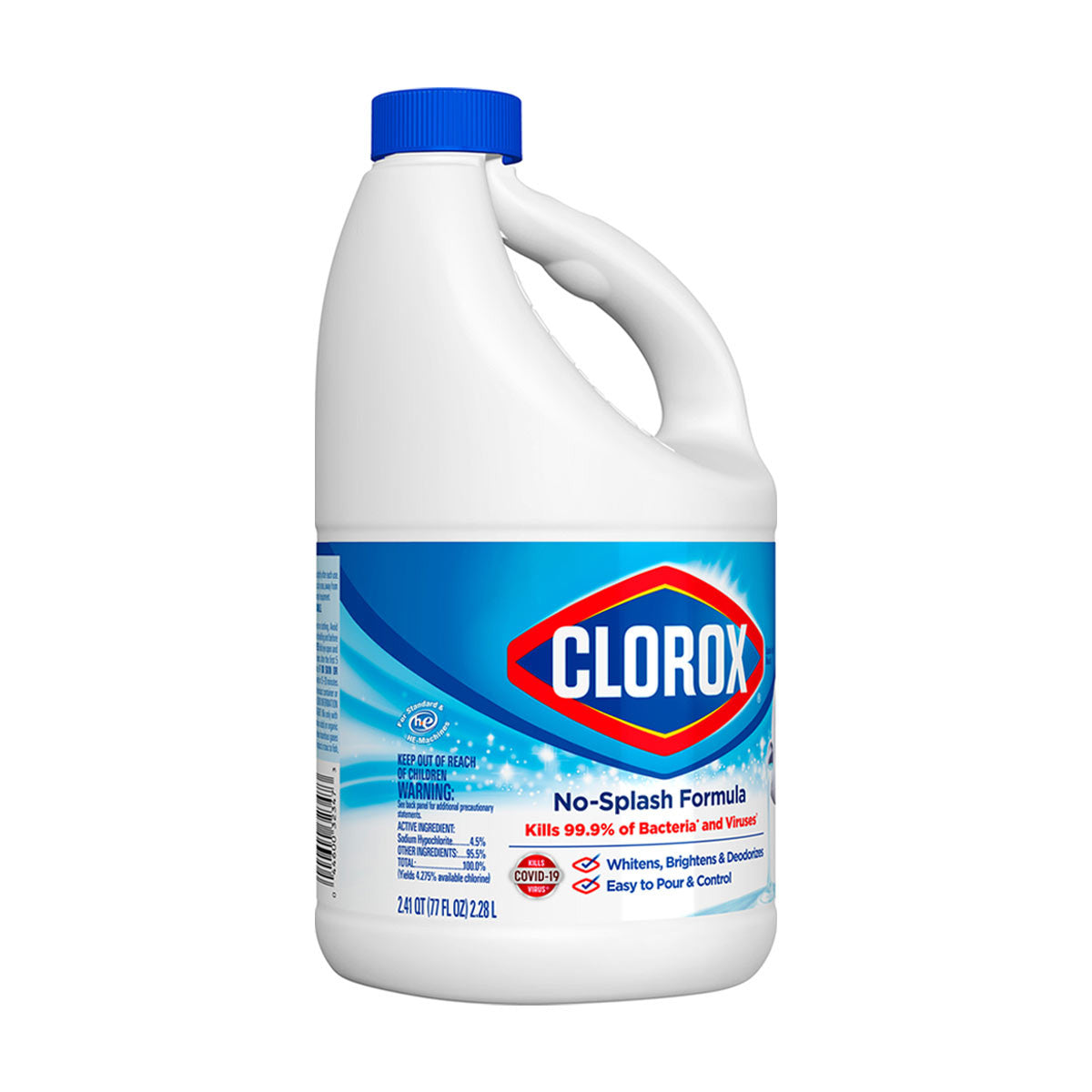 Clorox Splash-Less Bleach1, Regular, 77 fl oz