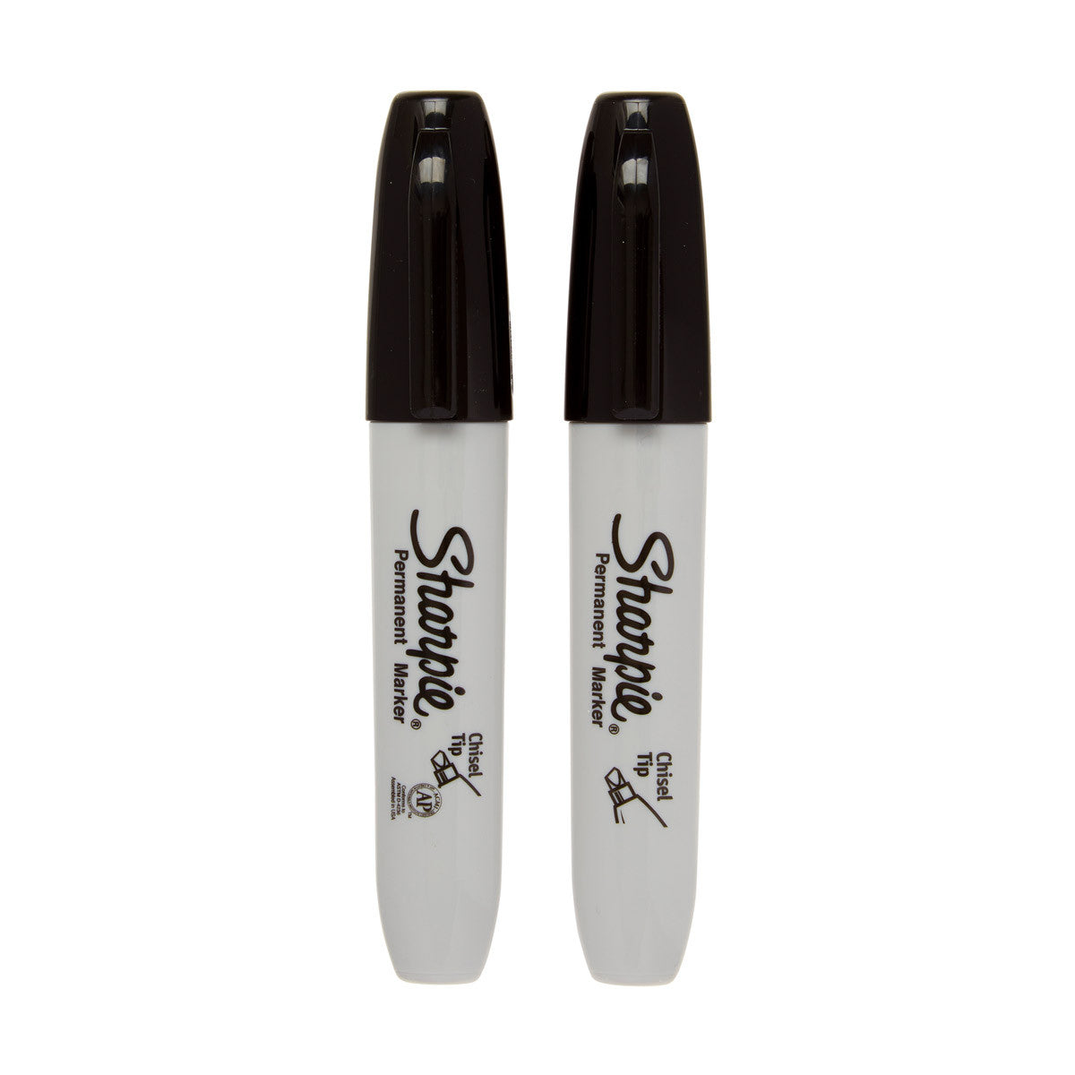 Sharpie Broad Chisel Point Black Permanent Markers, 2 Count