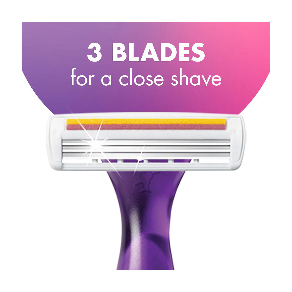 BIC Soleil Smooth Scent Women’s Disposable Razor, 3 Blades with a Moisture Strip For a Silky Shave, Assorted, 4 Piece Razor Set