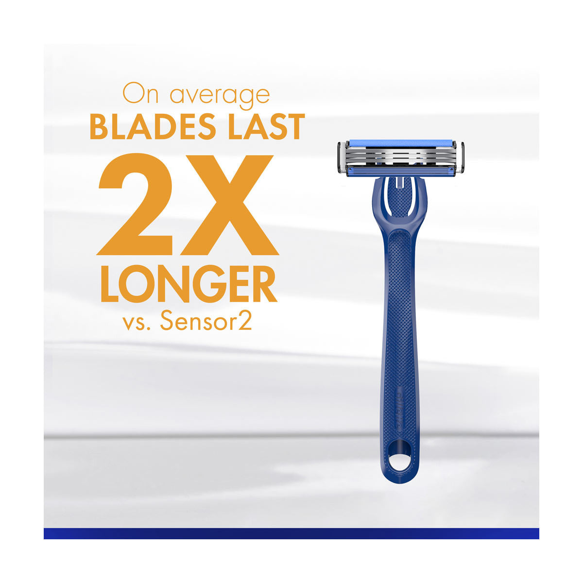 Gillette Sensor3 Refillable Razor for Men, Includes 1 Shaving Razor Handle and 4 Razor Blade Refills