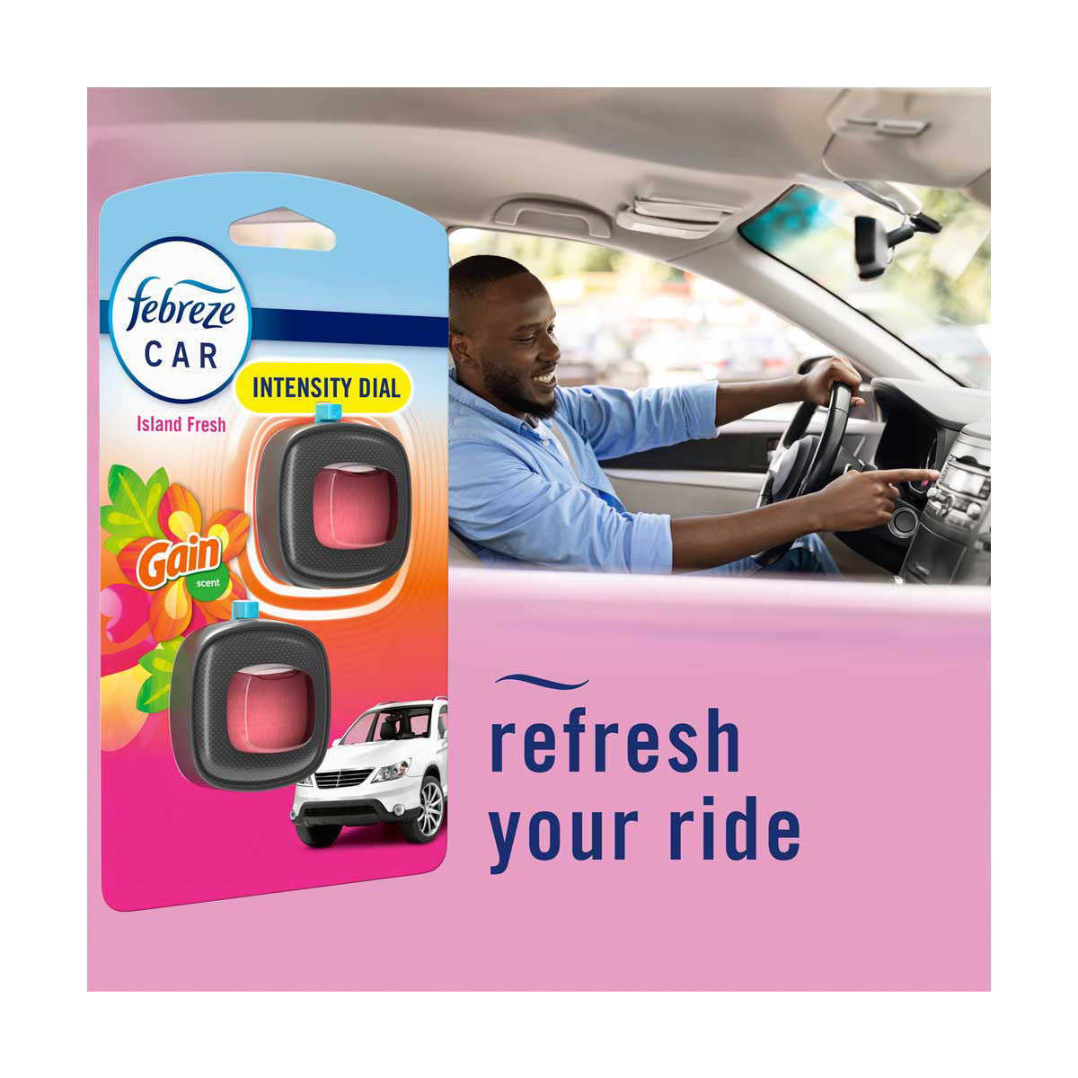 Febreze Car Vent Clip, Gain Island Fresh Scent, 1 ct