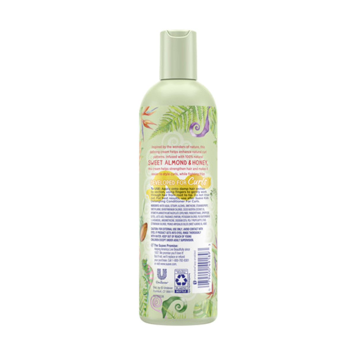Suave Kids Naturals Curl Defining Cream Sweet Almond and Honey, 12 fl oz