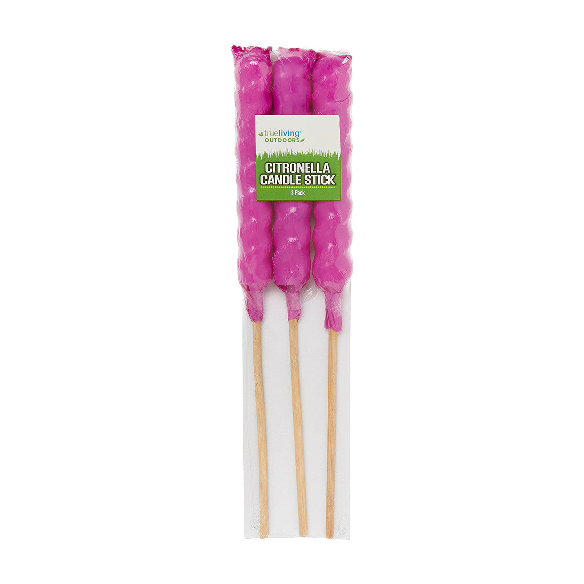 True Living Outdoors Citronella Candle Stick, 3 ct - Assorted