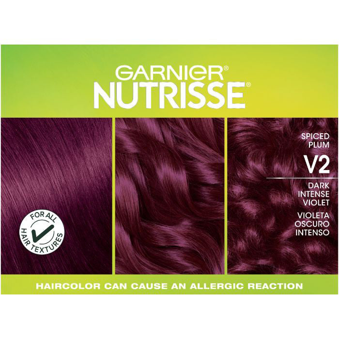 Garnier Nutrisse Ultra Color Nourishing Bold Permanent Hair Color Creme, V2 Dark Intense Violet