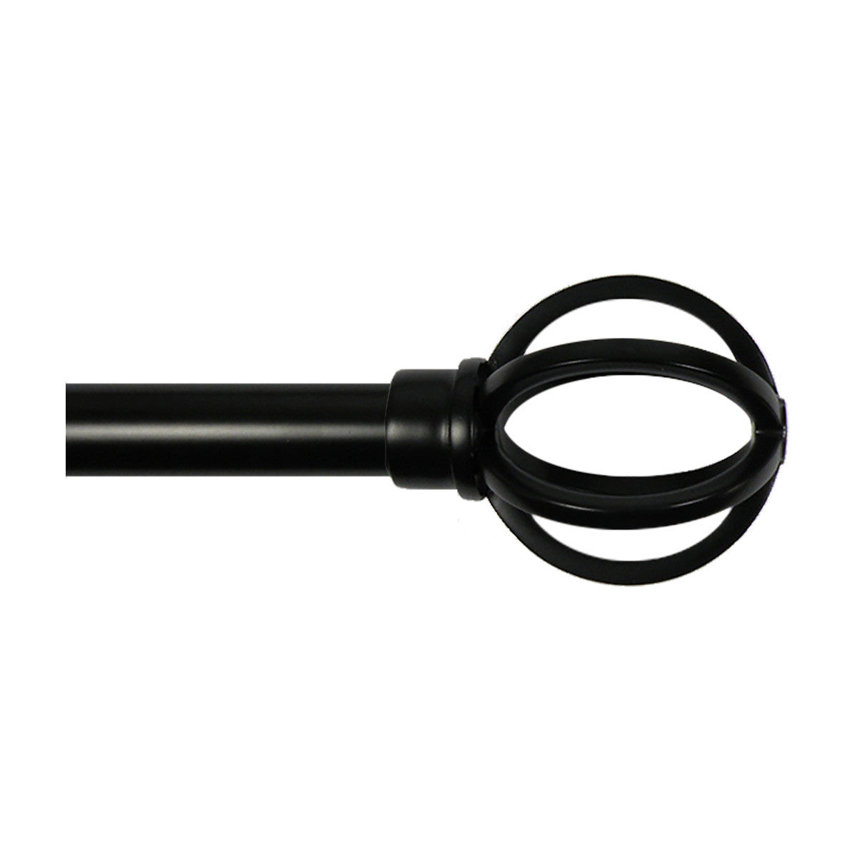 True Living Decorative Adjustable Curtain Rod, Black
