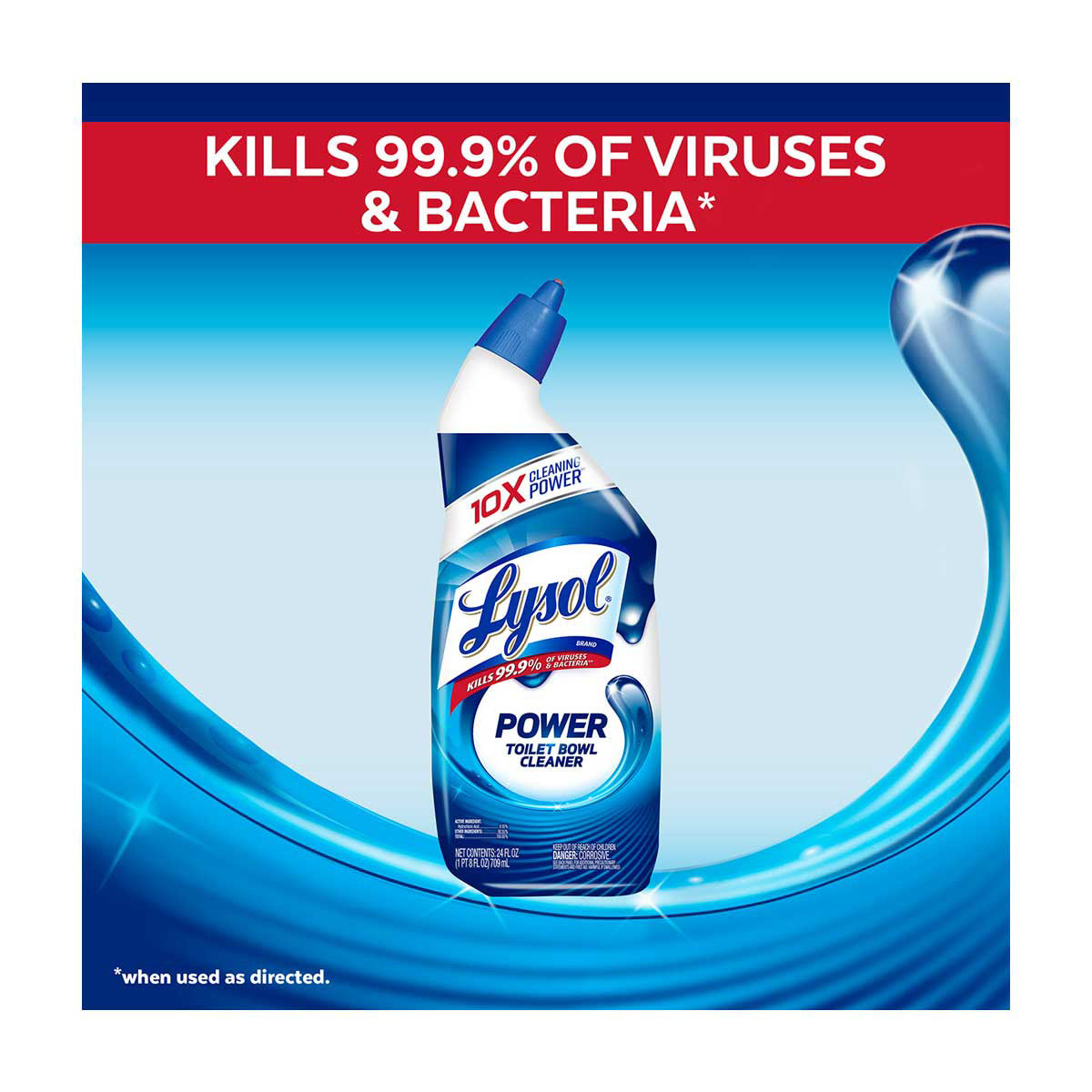 Lysol Power Toilet Bowl Cleaner, 24 fl oz