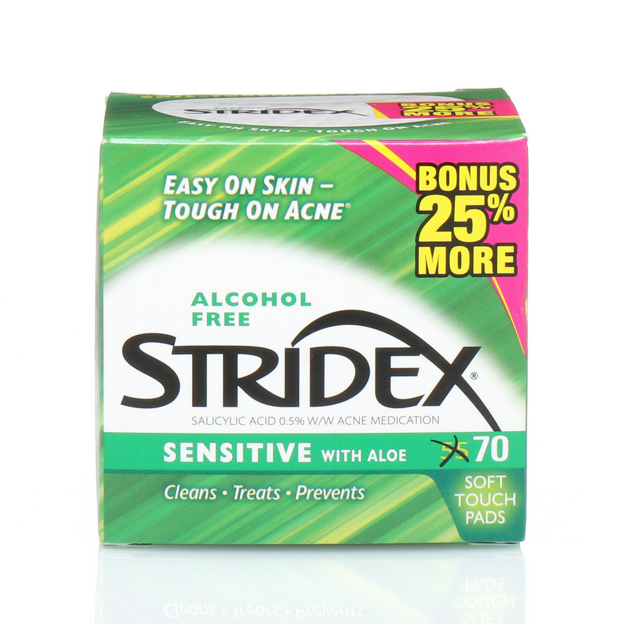 Stridex Sensitive Acne Medication, 55 ct