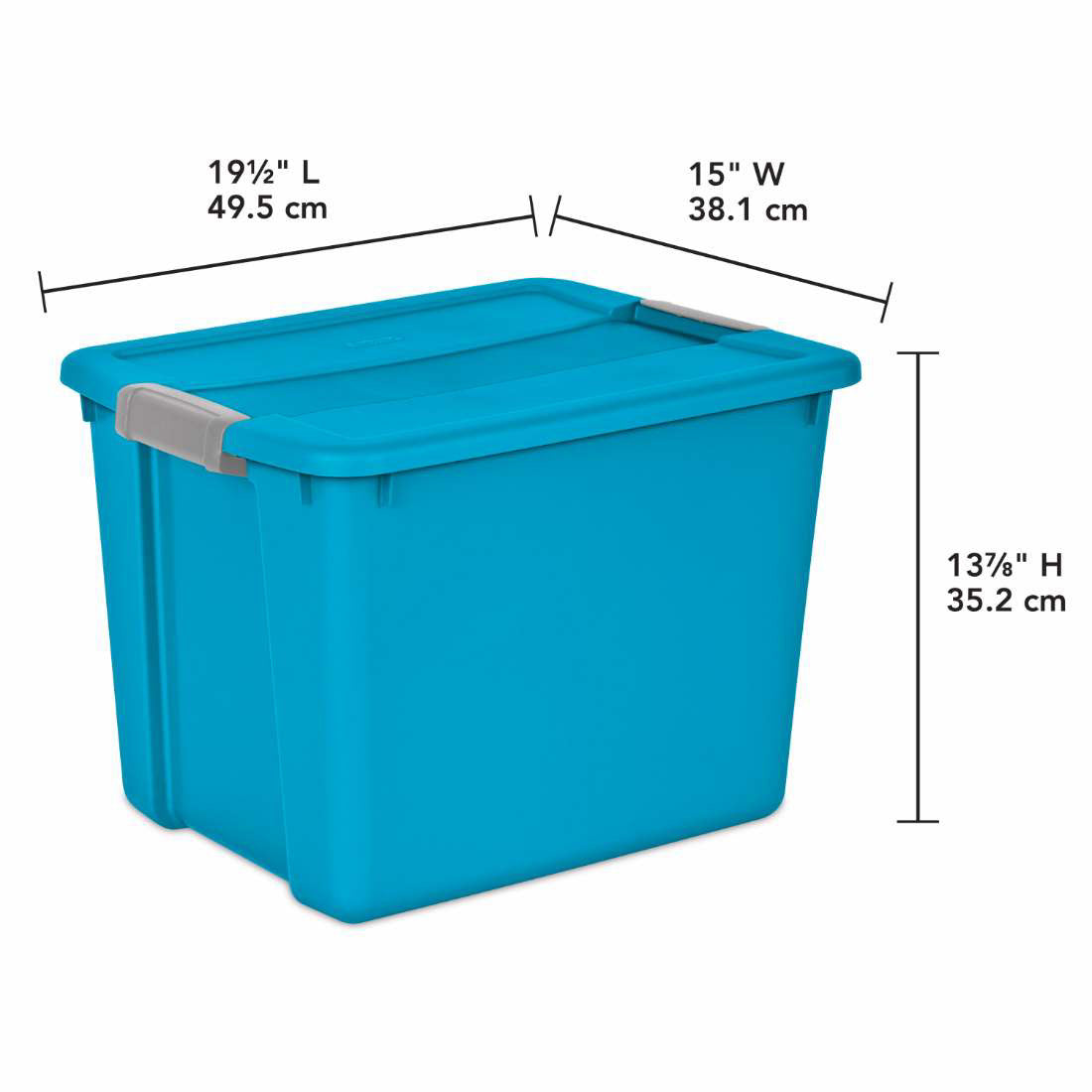 Sterilite 12 Gallon Storage Latch Tote Box, Blue