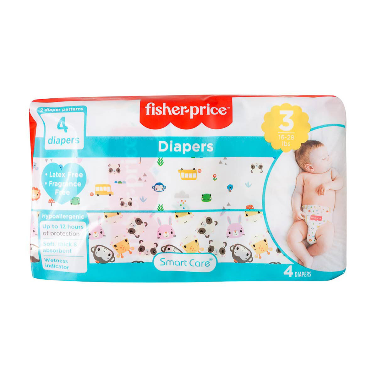 Fisher-Price Size 3 Hypoallergenic Diapers, 4 ct
