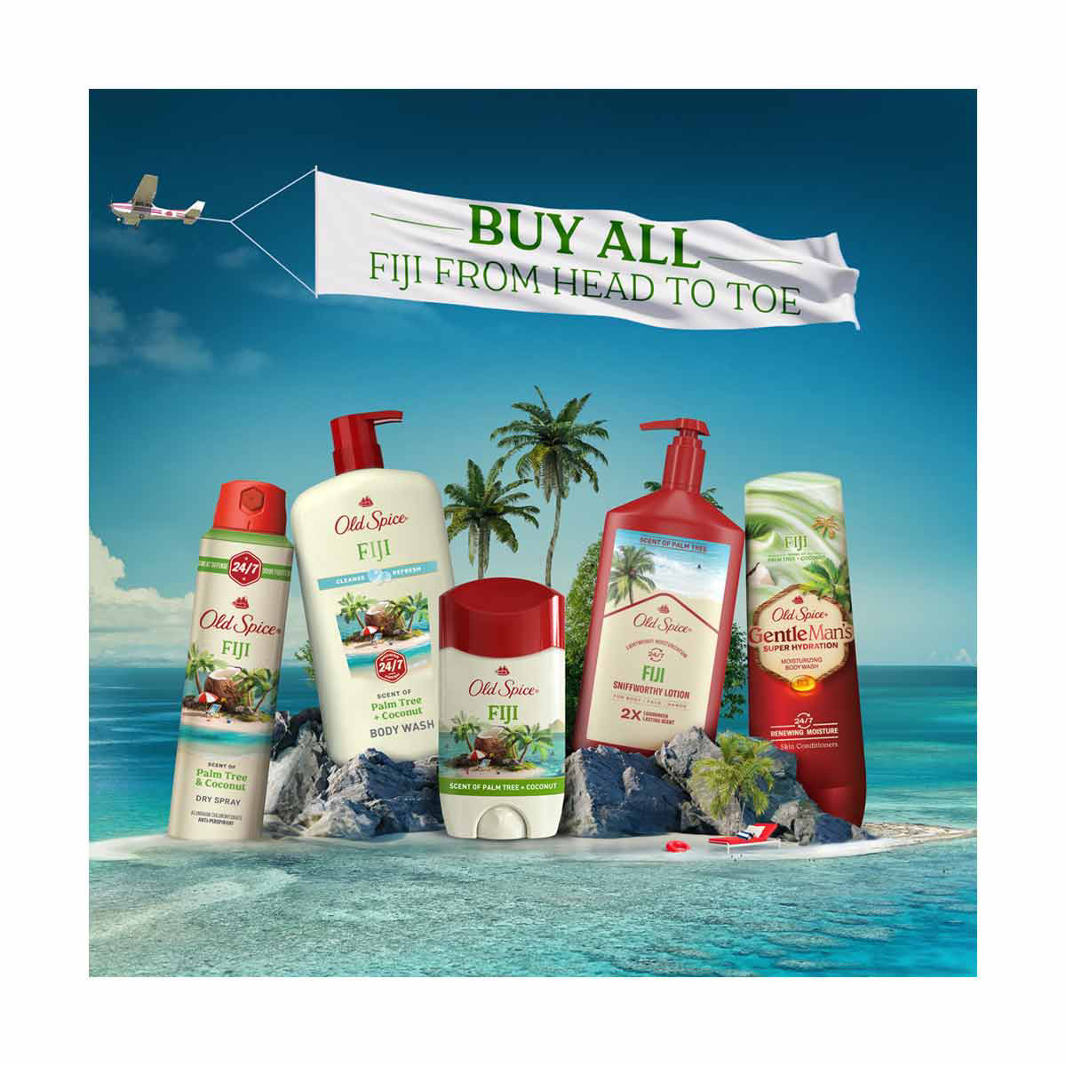 Old Spice Men's Body Wash Fiji with Palm Tree, 24/7 Shower Fresh, 25 oz