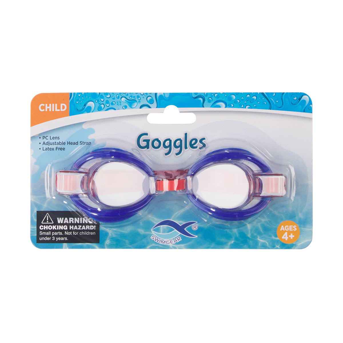 Kids Adjustable Strap Swim Goggles, 1 ct - Assorted