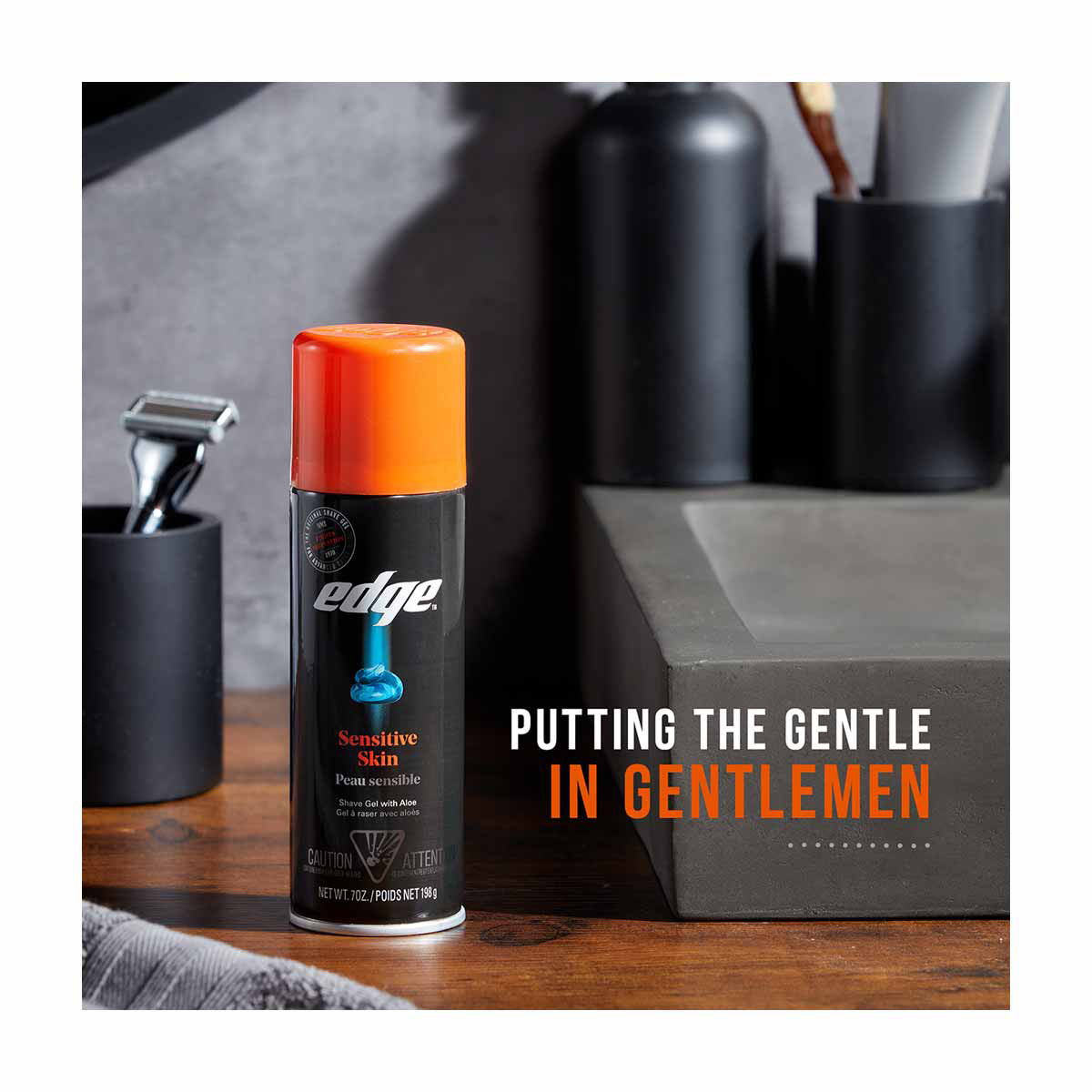 Edge Sensitive Skin Men's Shave Gel, 7 oz