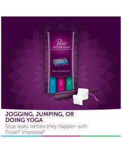 Poise Incontinence Pads & Postpartum Incontinence Pads, 5 Drop Maximum Absorbency, Long Length, 12 Count